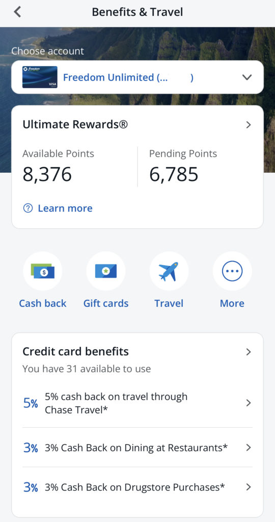 Freedom Unlimited card points