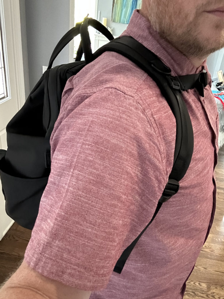 Portland Gear backpack being worn 