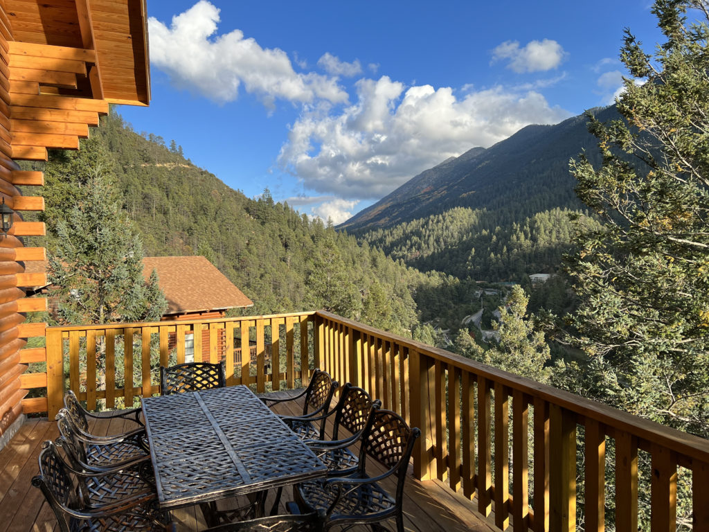 A view from a cabin deck at Bosques de Monterreal in Mexico.