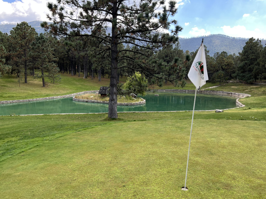 The golf course at Bosques de Monterreal is at 9,000 feet in elevation but is a scenic and mostly flat course that has been around for decades. 