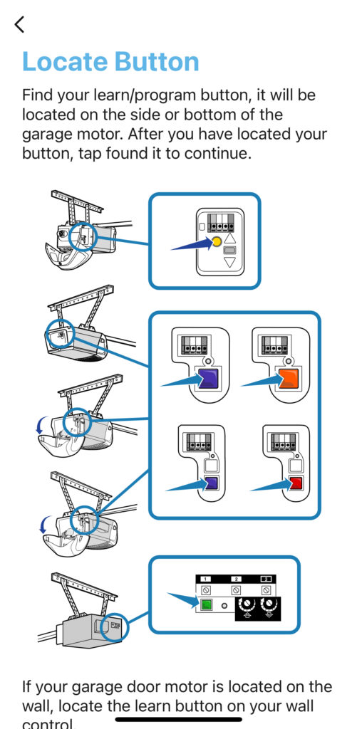 The MyQ Garage Door opener allows for easy setup right in the app