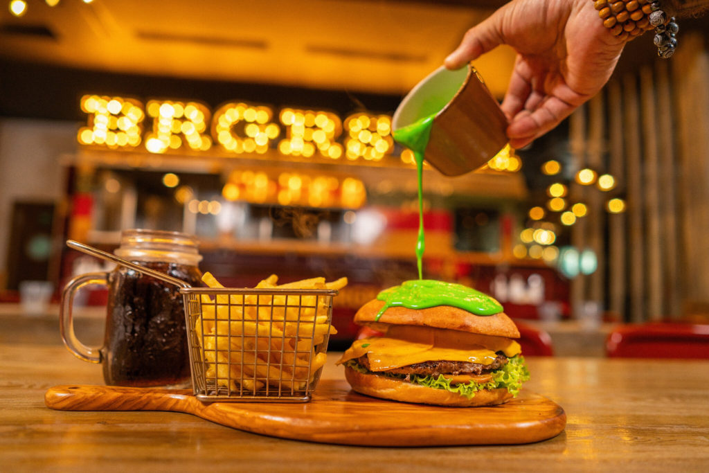 Double Slime-Drenched Burger at the Nickelodeon Punta Cana Resort