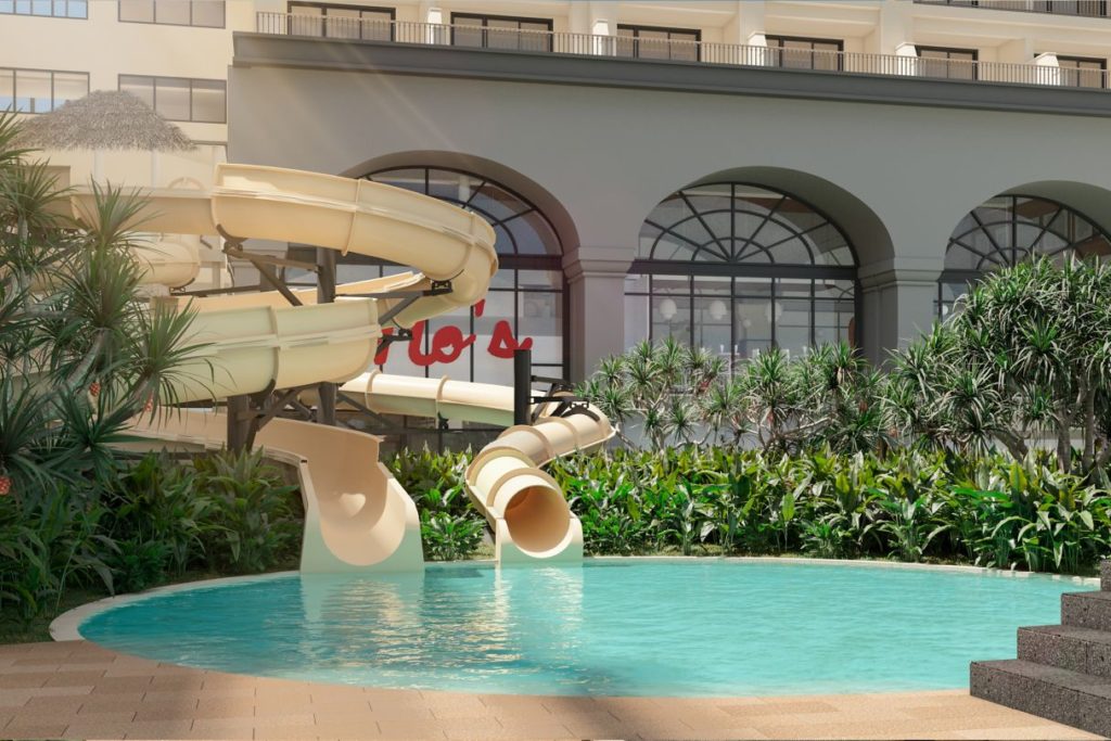 Waterslides at the new Marriott Cancun, An All-Inclusive Resort