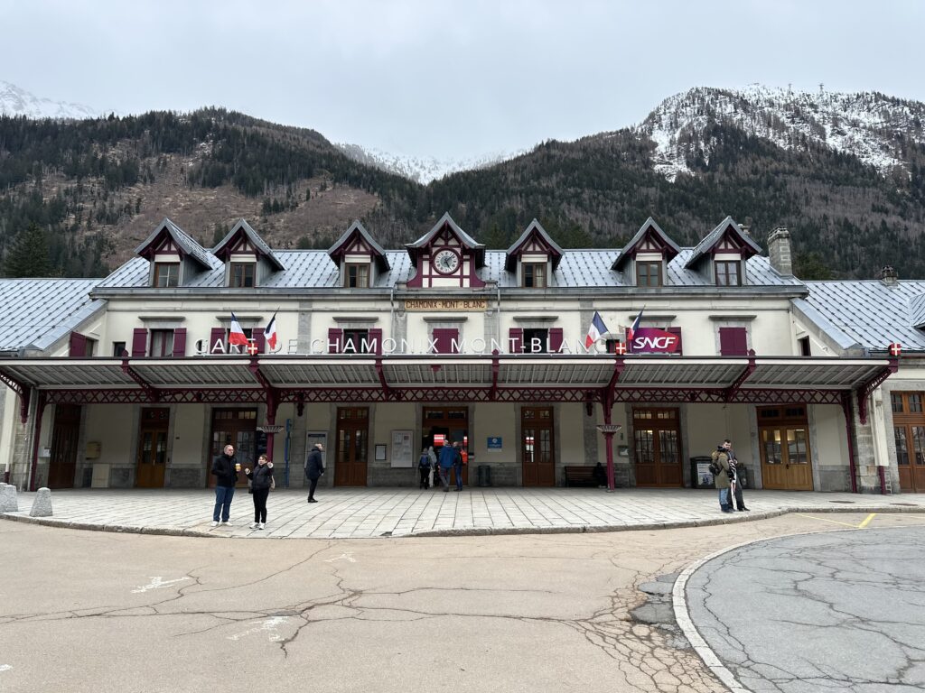 Train station in Chamonix, France.